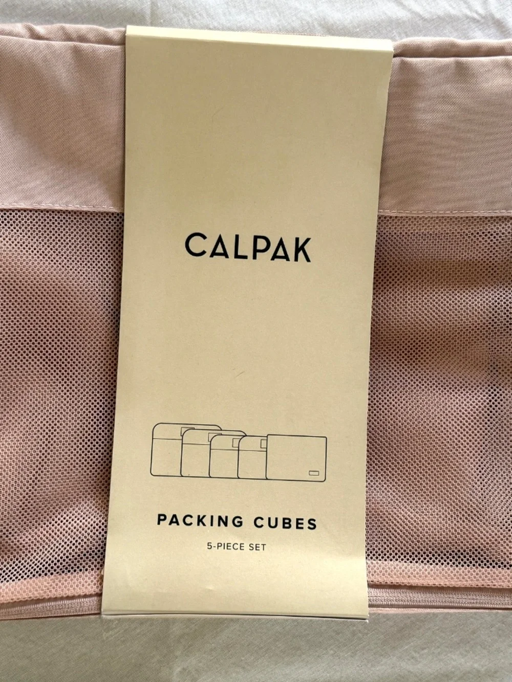 CALPAK 5-Piece Packing Cube Set – Pink Sand | Travel Organizer | NWOT
